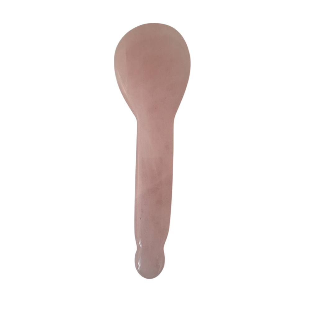 The Brightening Rose Quartz Flat Eye Spoon