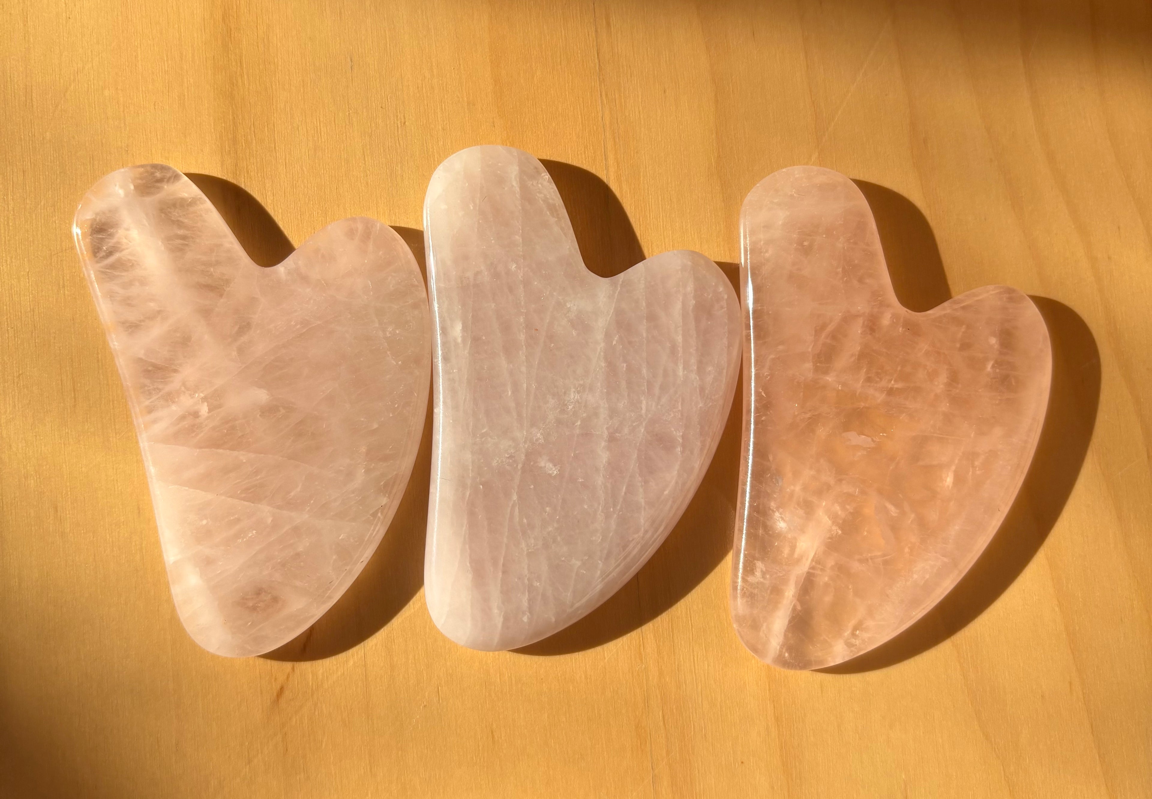 The Tension Releasing Rose Quartz Gua Sha