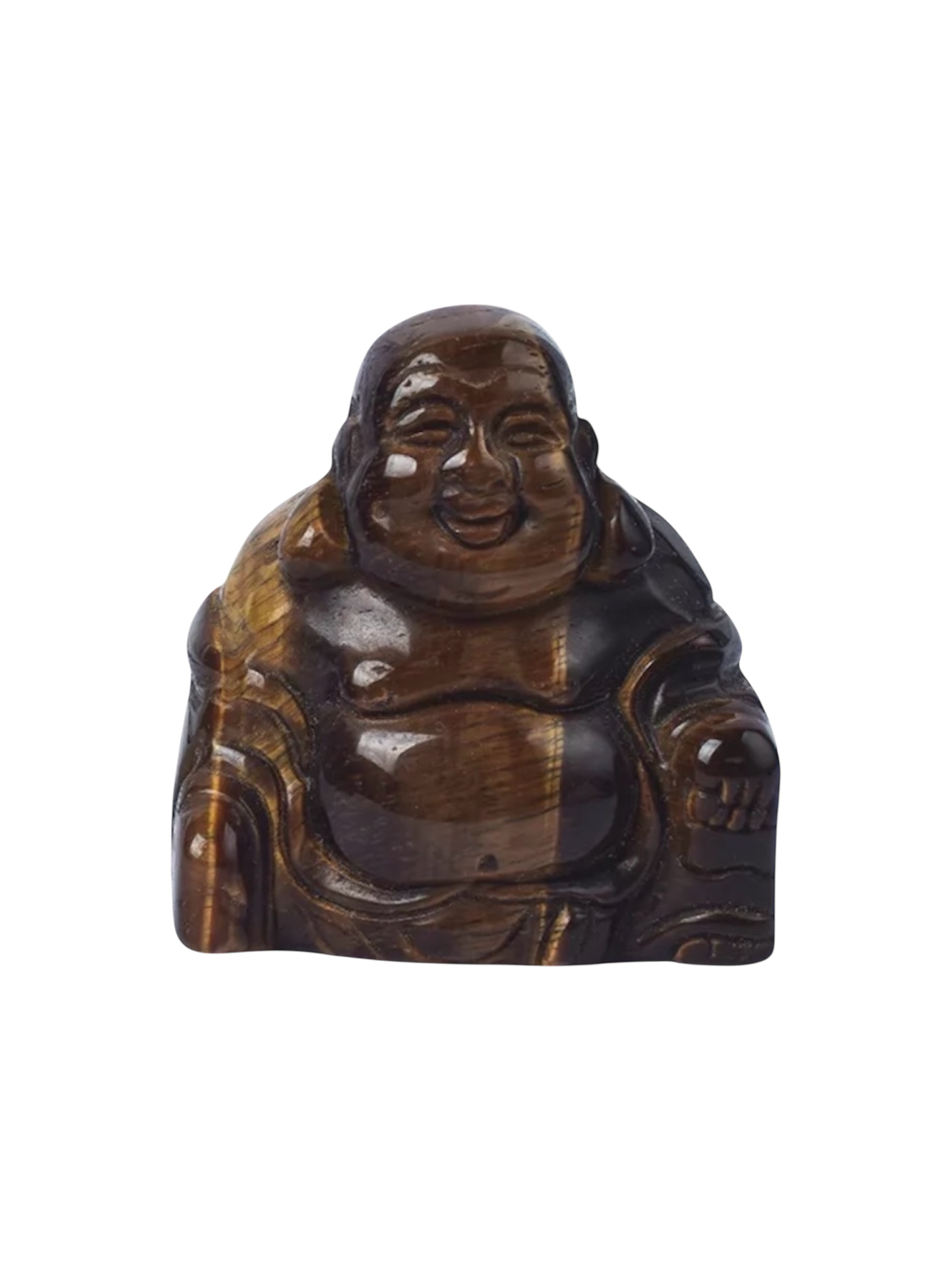 Laughing Tiger's Eye Buddha 1.25" Figurine